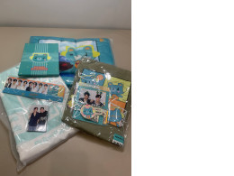 gift set, which includes two pillowcases, a towel, a keychain, a set of stickers, a magnet, a notepad gift set, which includes two pillowcases, a towel, a keychain, a set of stickers, a magnet, a notepad