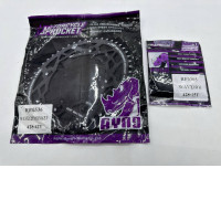 Set of 2 Front and rear sprockets for motorcycles 