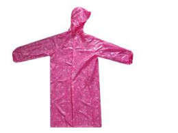 pink raincoat 