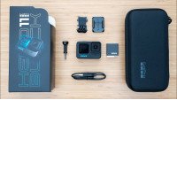 gopro hero 11 black with box and charger, battery, stand