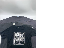 Set of 4 Black vintage round neck t-shirt