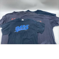 Set of 4 Navy Blue Vintage Round Neck T-Shirt 