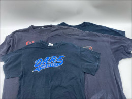 Set of 4 Navy Blue Vintage Round Neck T-Shirt 