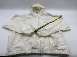 White hooded windbreaker White hooded windbreaker