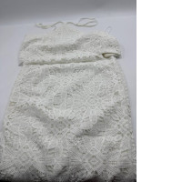 Women's lace strapless top and white lace long skirt Women's lace strapless top and white lace long skirt