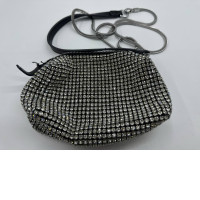 Women's small shoulder bag with beaded decoration