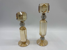 Set of 2 Crystal candle stand, dining table decoration Set of 2 Crystal candle stand, dining table decoration