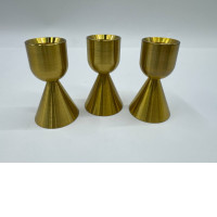 Set of 3 Brass candle stand, dining table decoration 