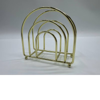 Gold wire kitchen table napkin holder