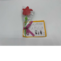 Set of 2 Postcards and roses 