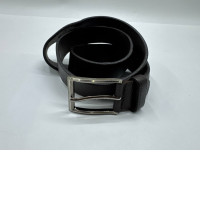 Black faux leather belt 