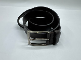Black faux leather belt 