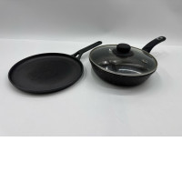 Set of 2 black pan 