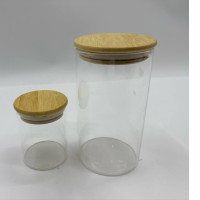 Set of 2 Glass, glass jar 