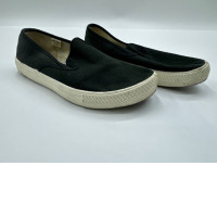 Black slip-on sneakers for men