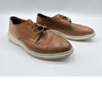 Brown faux leather sneakers 