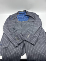 Set of 2 Black and white striped long suit jacket and pants Set of 2 Black and white striped long suit jacket and pants