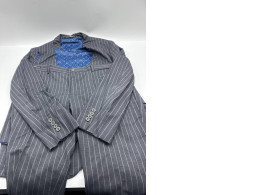 Set of 2 Black and white striped long suit jacket and pants 