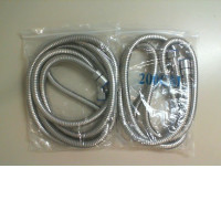 Set of 2 metal shower hoses 200 cm