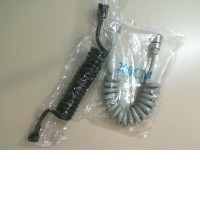 Set of 2 black and silver flexible hose for hygienic shower 200 cm