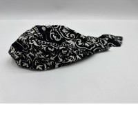 Black women's headscarf with white pattern 