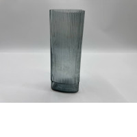 Glass, tall triangular glass jar