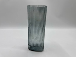 Glass, tall triangular glass jar