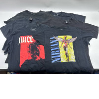 Set of 6 Black Round Neck T-Shirts