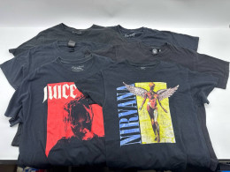 Set of 6 Black Round Neck T-Shirts Set of 6 Black Round Neck T-Shirts