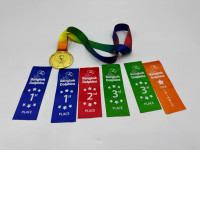 Set of 1 Gold Medal and 6 Ribbons