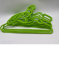Set of 11 Green plastic hangers