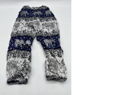 White and blue long elephant pants 