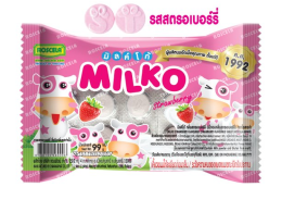 milko milk tablets (strawberry flavor)
