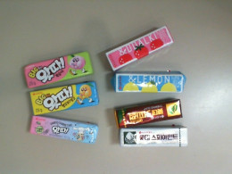 Set of 7 packs of chewing gum, different flavors Set of 7 packs of chewing gum, different flavors