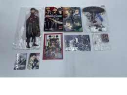 Anime gift set of 2 books, 2 acrylic stands, 2 cards, stickers, postcard and badge