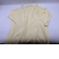 Set of 2 Women's long one-shoulder dress with long coat, cream color 