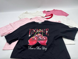 Set of 5 Short-sleeved round neck T-shirt 