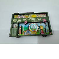 Hong Kong Theme Wooden Fridge Magnet 