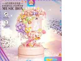Balody Block 21335 Eternal Flower Music Box Flowers Gift Decoration Building Brick Toy Boy Girl