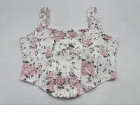 Women's white top with flower print Women's white top with flower print