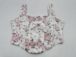 Women's white top with flower print