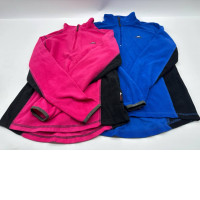 Set of 2 Women's blue and pink turtleneck zip-up sweater