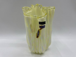 Cream and gold glass vase Cream and gold glass vase