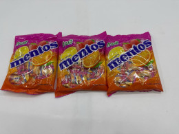 Set of 3 Mentos candy, orange flavor