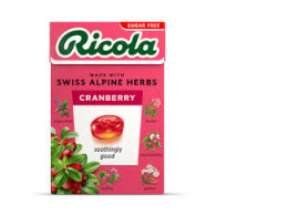 Ricola Cranberry Swiss Herbal Sweets Box Ricola Cranberry Swiss Herbal Sweets Box