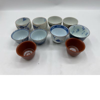 Set of 10 Glass, Japanese tea glass 