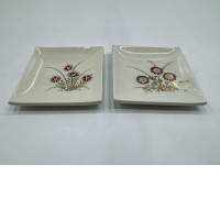 Set of 2 White teacup saucer 