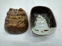 Set of 2 Glass, plate, cup, glass with demon pattern Set of 2 Glass, plate, cup, glass with demon pattern