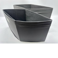 Set of 2 Gray foldable storage box