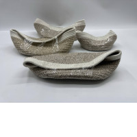 Set of 4 NAVACALA Storage Baskets, Cotton Rope Woven Bathroom Storage Baske 